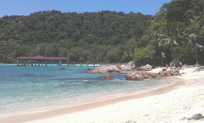 Maleisie Perhentian Islands Noord strand pier